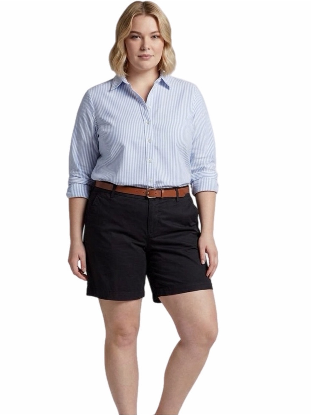 JONES NEW YORK Black Chino Shorts with 2 Hook-N-Eye Closures Zipper Size 12